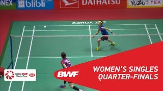 【Video】TAI Tzu Ying VS SUNG Ji Hyun, DAIHATSU Indonesia Masters 2018 quarter finals