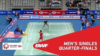 【Video】Anthony Sinisuka GINTING VS CHOU Tien Chen, VICTOR Korea Open 2018 quarter finals