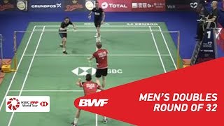 【Video】Mathias BOE・Carsten MOGENSEN VS Jelle MAAS・Robin TABELING, DANISA Denmark Open 2018 best 32