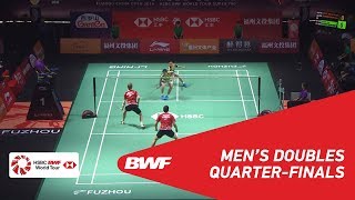 【Video】Marcus Fernaldi GIDEON・Kevin Sanjaya SUKAMULJO VS Kim ASTRUP・Anders Skaarup RASMUSSEN, Fuzhou China Open 2018 quarter fin