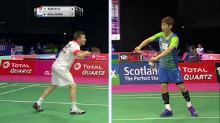 【Video】SON Wan Ho VS Kalle KOLJONEN, TOTAL BWF World Championships 2017 best 64