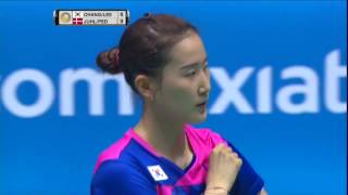 【Video】CHANG Ye Na／LEE So Hee VS Kamilla Rytter JUHL／Christinna PEDERSEN, CELCOM AXIATA Malaysia Open quarter finals