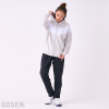 L Brushed-Lining Stretch Zip-Up Hoodie